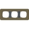 0213426	 Рамка с антрацитовой подложкой E3 Умбра / Антрацит 3-постовая Gira
