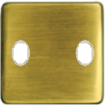 FD04321PB-A Латунная накладка под 2 тумблера , цвет Bright Patina+beige FEDE