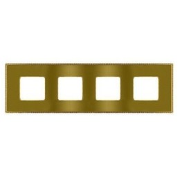 FD01434OBOB Рамка Belle Epoque Metal Bright gold / Bright gold 4-постовая гор/верт. Fede