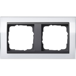 0212728 Рамка Event Clear Белый / Черный 2-постовая Gira