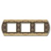 FD01423PB Рамка Sanremo bright patina 3-постовая гор/верт. Fede