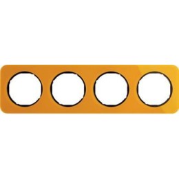 10142334 Рамка R.1 Оранжевый, черный 4-постовая Berker