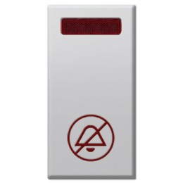 N2180.4 PL Светосигнализатор с LED лампой, Не беспокоить, 1-модульный, серия Zenit, цвет серебристый, ABB