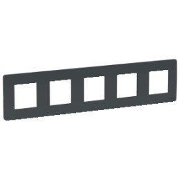 NU201054 Рамка Unica Studio Антрацит 5-постовая Schneider Electric