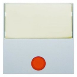 16961909 Клавиша с 5 прилагаемыми линзами и большим полем для надписи цвет: полярная белизна, матовый S.1/B.1/B.3/B.7 Glas Berker