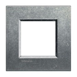 LNA4802NA Рамка LivingLight Квадрат Серый 2-модульная Bticino