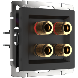 WL08-AUDIOx4 Акустическая розетка (черный матовый) Antik Werkel a030818