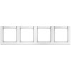 10246019 Рамка с полем для надписей Q.1 Полярная белизна с эффектом бархата 4-постовая Berker