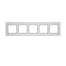 10156914 Рамка B.7 Полярная белизна, алюминий 5-постовая Berker