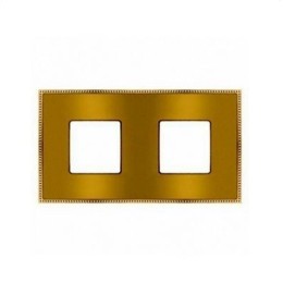 FD01432OBCB Рамка Belle Epoque Metal Bright gold / Bright chrome 2-постовая гор/верт. Fede