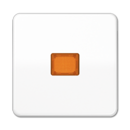 CD590KOBFWW CD ударопр. Белый Клавиша для 1-я с/п с оранжевой линзой Jung