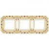FD01363OPCL Рамка Firenze Gold White Patina 3-постовая Fede