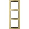 10133016 Рамка B.3 Золото / Антрацит 3-постовая вертикальная Berker