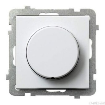 Ospel Sonata Белый Светорегулятор поворотно-нажимной для нагрузки лампаминакаливания, галогенными и LED LP-8RL2/m/00