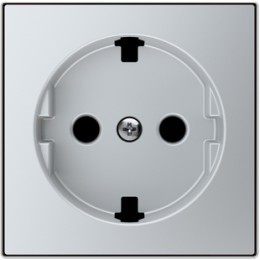 8588.9 PL Накладка для розеток 2Р+Е с плоской поверхностью серебряный, ABB