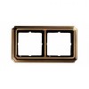 MTN483243 Рамка Antik Античная латунь 2-постовая Merten