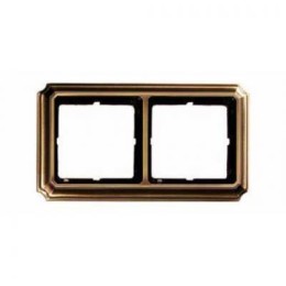 MTN483243 Рамка Antik Античная латунь 2-постовая Merten