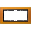 100214 Рамка без перегородки Event Янтарный / Черный 2-постовая Gira