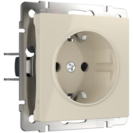 WL03-SKG-01-IP20-ivory Розетка с заземлением (слоновая кость) Antik Werkel a028892