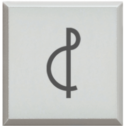 H4920BLG Axolute Сменные клавиши с символами для кнопок с подсветкой HD-4038LA/Музыка Bticino