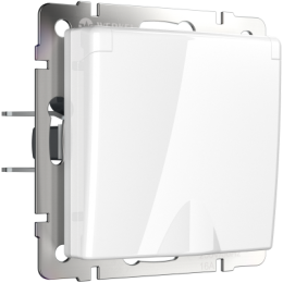 WL01-SKGSC-01-IP44 Розетка влагозащ. с зазем. с защит. крышкой и шторками (белая) Antik Werkel a028831