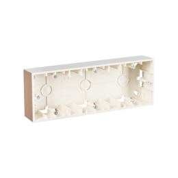 1590753-034 Монтажная коробка для накладного монтажа, 3 поста, шампань Simon 15