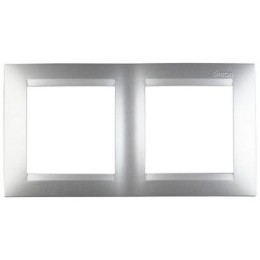1500620-033 Рамка универсальная, 2 поста, алюминий Simon 15