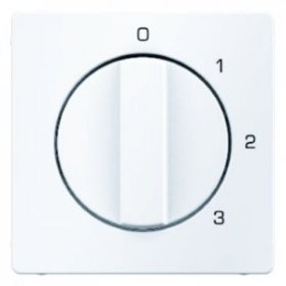 10966089 Центральная панель с вращающейся ручкой для 3-уровневого выключателя цвет: полярная белизна, с эффектом бархата с 0-положением, Q.1 Berker