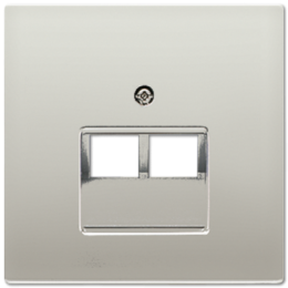 ES2969-2UA LS 990 Edelstahl Накладка 2-ой наклонной ТЛФ/комп розетки Jung LS серия