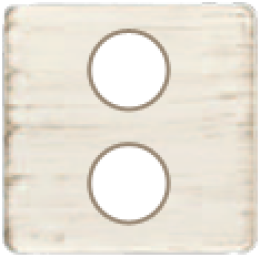 FD04316BD-A TV/SAT Монтажная плата для механизмов с двумя коннекторами бежевый, цвет White Decape FEDE