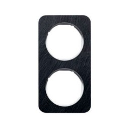 10122389 Рамка R.1 Сланец, белый 2-постовая Berker