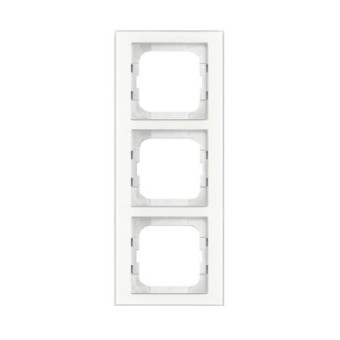 1723-280 Рамка Axcent Белое стекло 3-постовая ABB