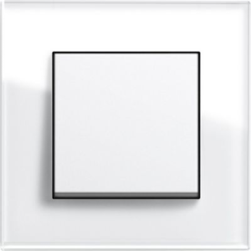 021112 Рамка Esprit Белое стекло 1-постовая Gira