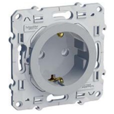 S53R037 Розетка с зк шт алюминий Odace Schneider Electric S53R037 Розетка с зк шт алюминий Odace Schneider Electric