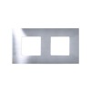 2700627-042 Накладка декоративная на рамку базовую, 2 поста, Simon 27 Play, Metal, нержавеющая сталь