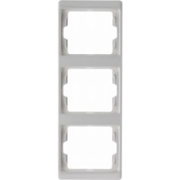 13330069 Рамка Arsys Полярная белизна с блеском 3-постовая вертикальная Berker