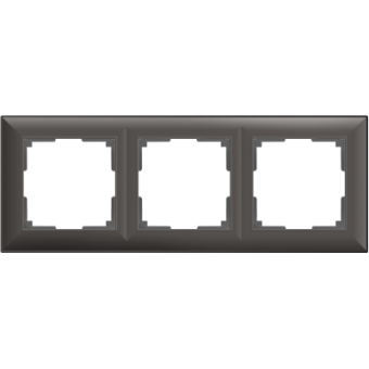 WL14-Frame-03 Рамка на 3 поста (серо-коричневый) Fiore Werkel a038868