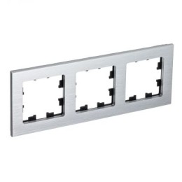 ATN312103 Рамка тройная Schneider Electric Atlasdesign Nature, серебро металл
