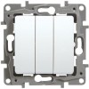 672213 Выключатель трехклавишный - Etika - 10 A - 250 В~ - белый Legrand