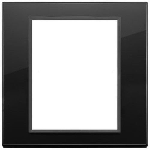21668.88 Рамка Eikon Evo Черный бриллиант стекло 8 модулей Vimar