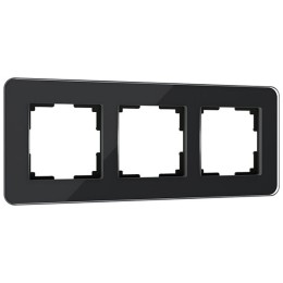 W0032448 Рамка на 3 поста (черный, стекло) Elite Werkel a063821