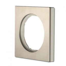 10112214 Рамка R.3 Полярная белизна, нержавеющая сталь 1-постовая Berker