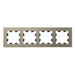 ATN312204 Рамка четверная Schneider Electric Atlasdesign Nature, латунь металл