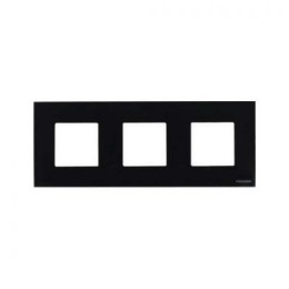 N2273 CN Рамка Zenit Черное стекло 3-постовая ABB