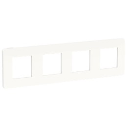 NU280818 Рамка Unica Studio Color Белый 4-постовая Schneider Electric