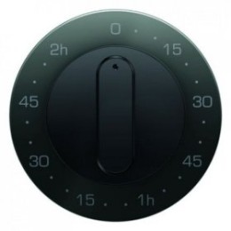 16332045 Центральная панель с регулировкой для механических таймеров, черная, с блеском, макс. 120 минут R.1/R.3 Berker