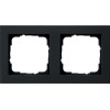 021209 Рамка установочная E2 Черный матовый 2-постовая Gira