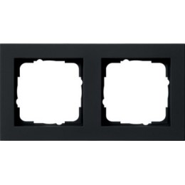 021209 Рамка установочная E2 Черный матовый 2-постовая Gira