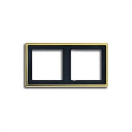 GO2982 Рамка LS 990 Блеск золота 2-постовая Jung
