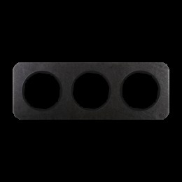 10132384 Рамка R.1 Сланец, черный 3-постовая Berker